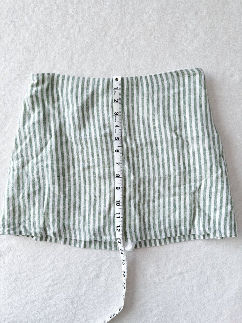 Abercrombie & Fitch The A&F Scarlett Linen-Blend Mini Skort Green Stripe Size S - Picture 7 of 8